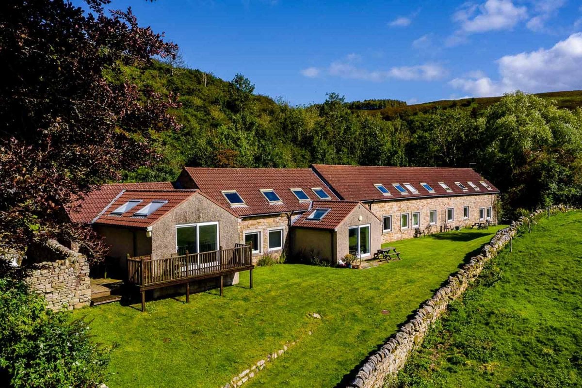 Long Byres Holiday Cottages - an aerial view